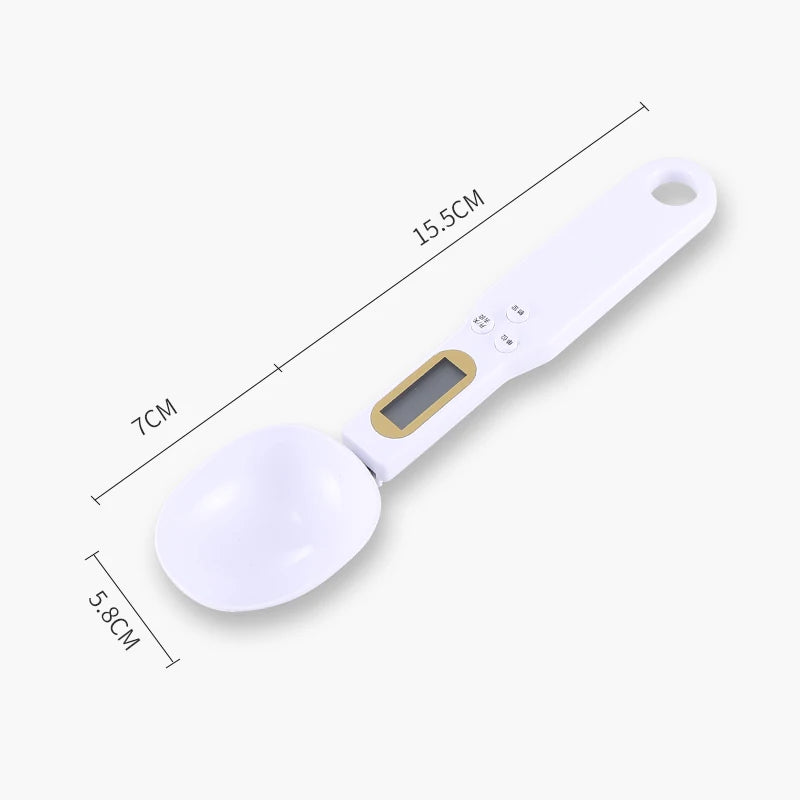 Balance de Cuisine Électronique - 500g/0.1g LCD - Cuillère de Mesure pour Nourriture, Farine, Lait, Café